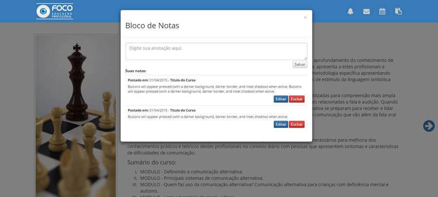 Bloco de anotações para facilitar seus estudos.