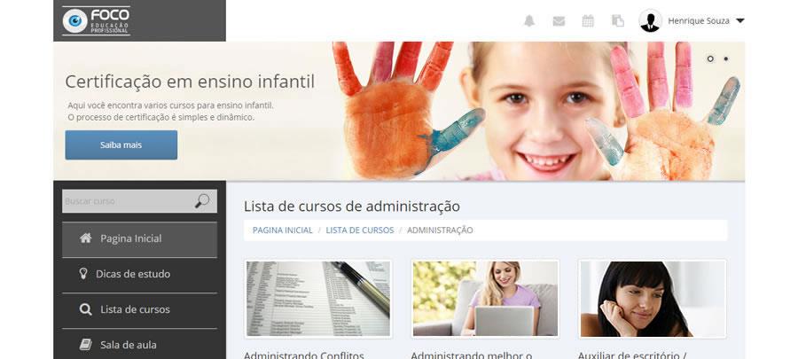 Cursos em várias areas para você se profisionalizar.